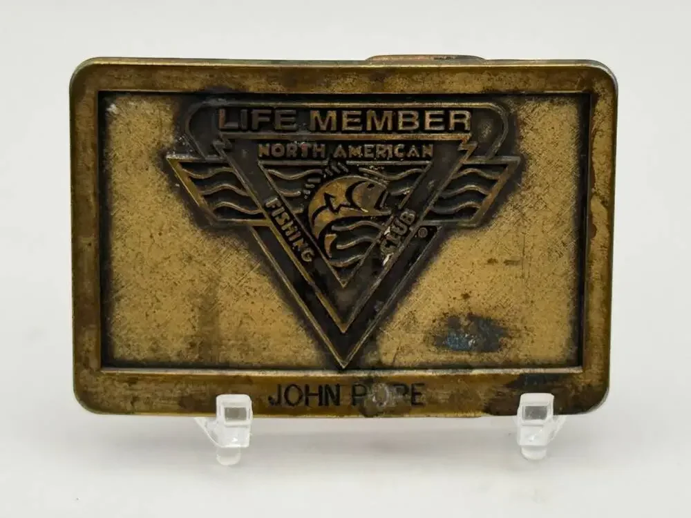 North American Fishing Club Life Member Personalized Belt Buckle
